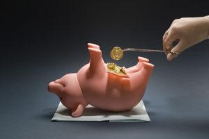 Stealing coins from a piggy bank