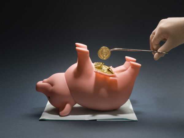 Stealing coins from a piggy bank